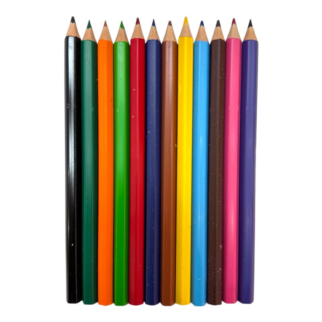 TRİX UZUN JUMBO KURU BOYA 12 RENK 12'Lİ PAKET